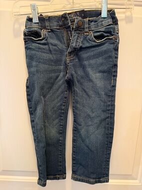 Lucky Brand Straight Leg Dark Blue Denim Jeans girls 3T